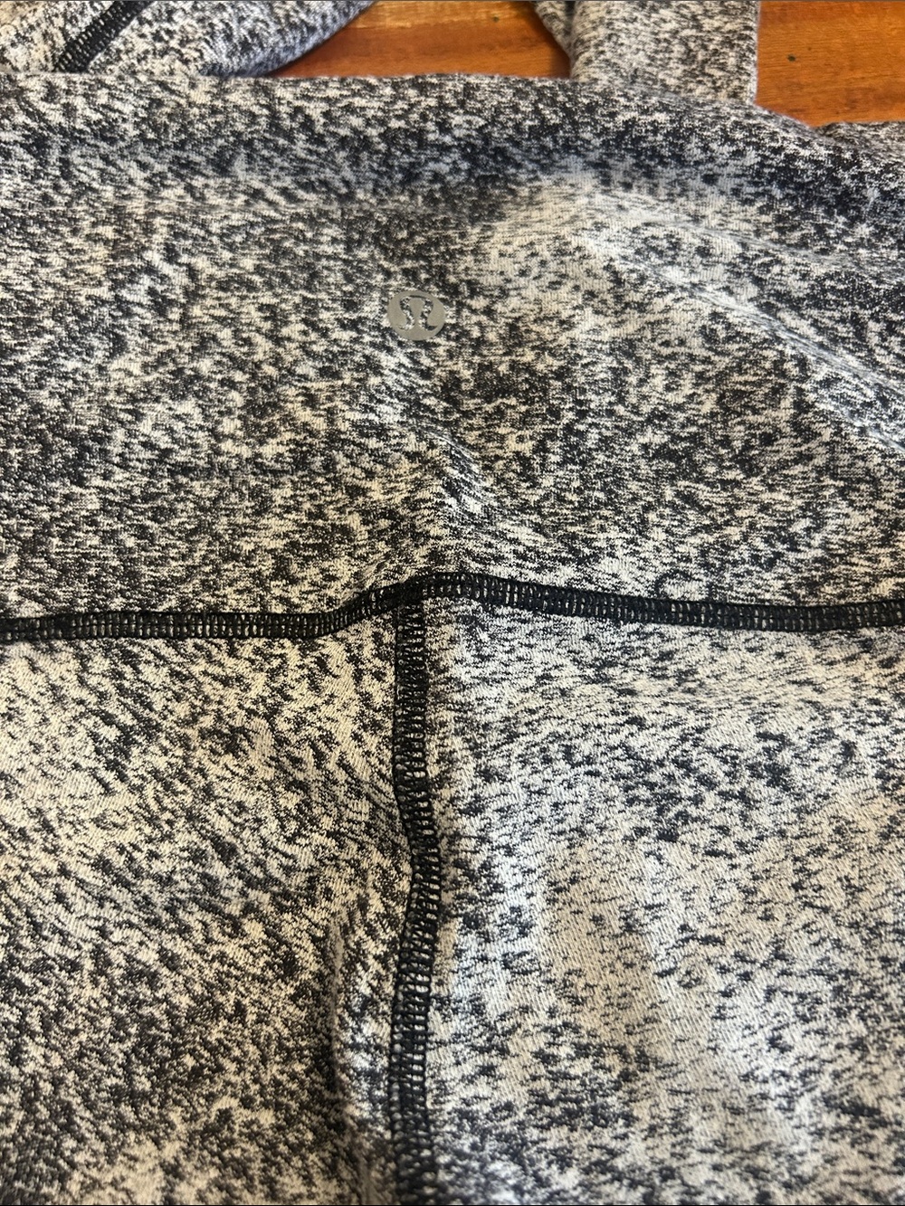 Athletic Heathered Gray leggings with Reflective Logo